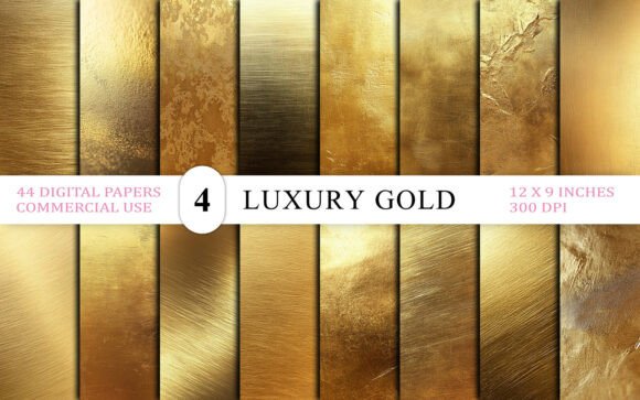 Download Luxury Gold Textures Backgrounds - Premium Bundle