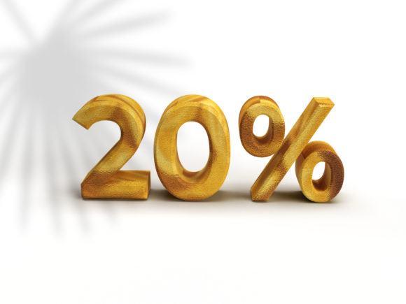 Download 3d Render 20% Wood Effect - Premium Resources
