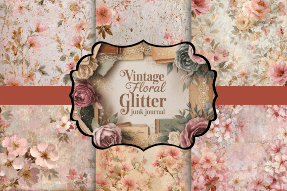 Download Vintage Floral Glitter Texture - Vintage Collection