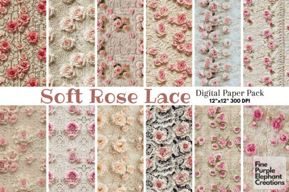 Download Vintage Pink Rose Lace Texture Wedding - Vintage Collection