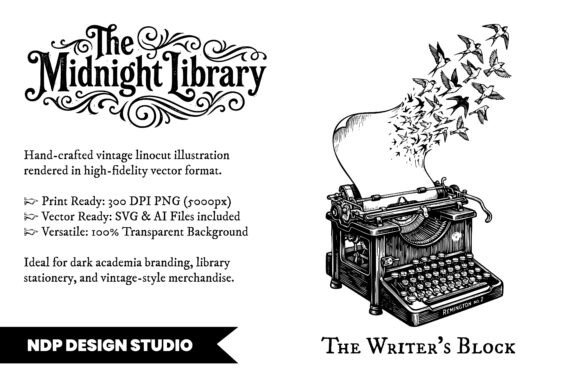 Download Vintage Typewriter Dark Academia SVG - Vintage Collection